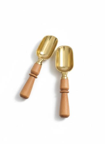 قاشق ادویه ۱۰ سانت دسته چوبی