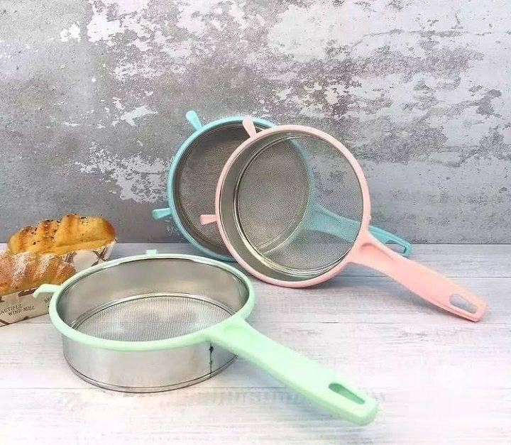 الک اشپزخانه استیل دسته پلاستیک قطر ۱۵ س