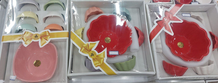 پیاله سرامیکی لبه دالبر (1 عدد بزرگ 6 عدد کوچک)