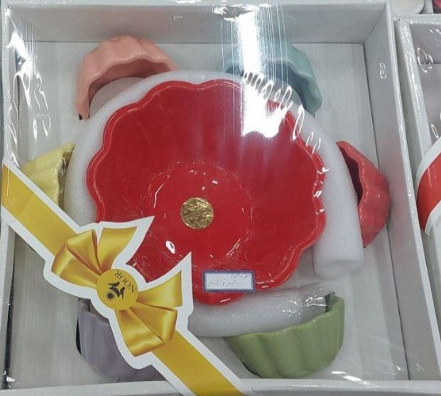 پیاله سرامیکی لبه دالبر (1 عدد بزرگ 6 عدد کوچک)