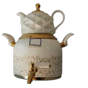 کتری و قوری بنجامین سفید ظرفیت 4 لیتر