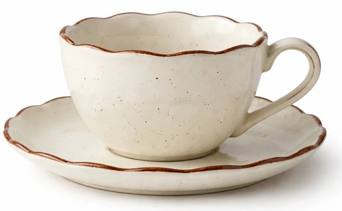 فنجان و نعلبکی لبه دالبری تک با جعبه مناسب کادو