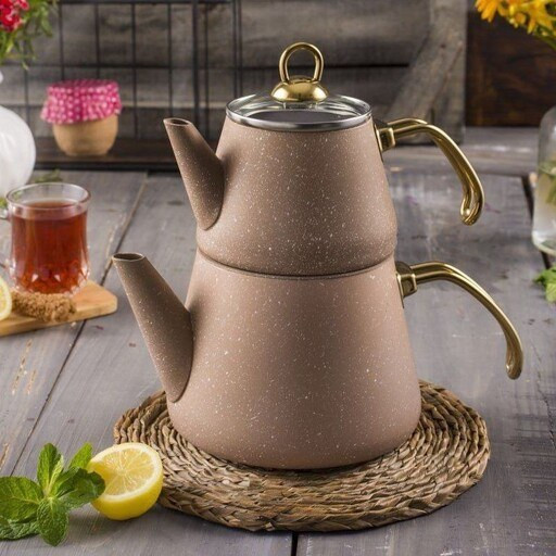 ست کتری و قوری چدن ریور (کتری ۲.۲ لیتر قوری ۱ لیتر)