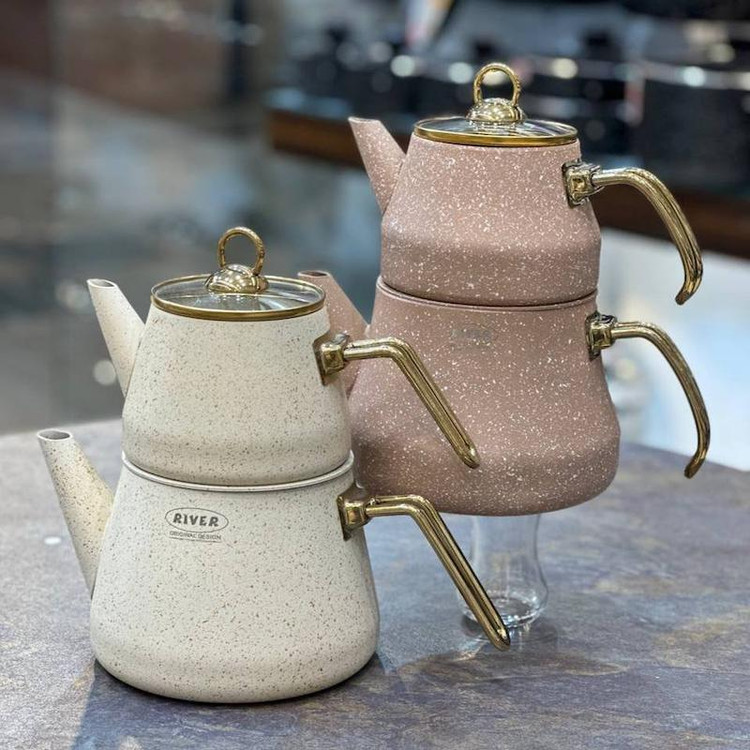 ست کتری و قوری چدن ریور (کتری ۲.۲ لیتر قوری ۱ لیتر)