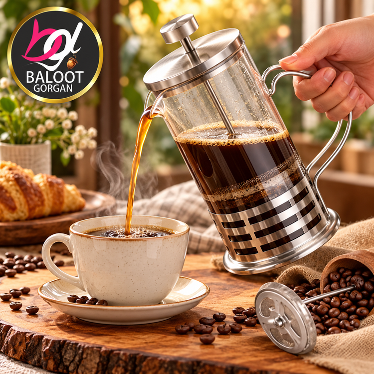 فرنچ پرس پایه استیل 350 میل و ۶۰۰ میل